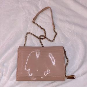 Blush Pink Steve Madden Chain Crossbody Bag.